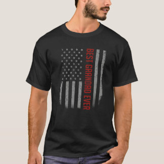 Mens Best Grandad Ever American Flag For Father' T-Shirt