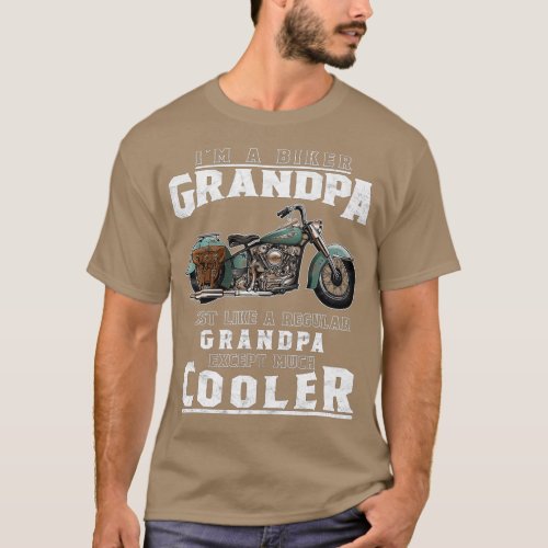 Mens Best Grandpa Biker  Motorcycle  For Grandfath T_Shirt