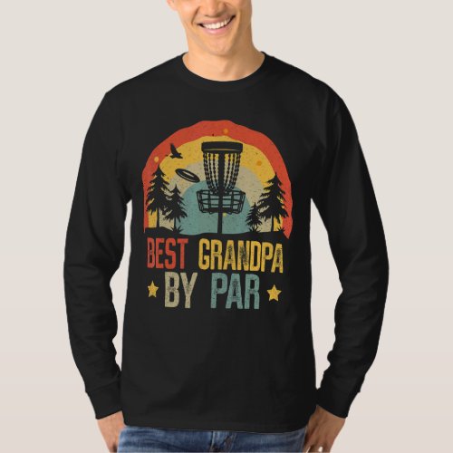 Mens Best Grandpa By Par  Fathers Day Papa Dad Pop T_Shirt