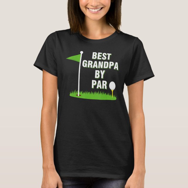Mens Best Grandpa By Par  Golf Fathers Day Christm T-Shirt (Front)
