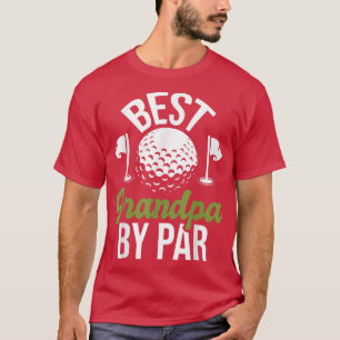 Mens Best Grandpa By Par Granddad Golf Golfer T-Shirt