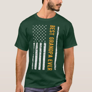 Mens Best Grandpa Ever US American Flag Grandfathe T-Shirt