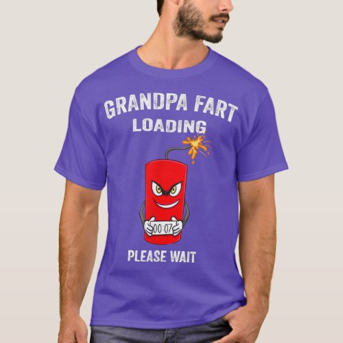 Mens Best Grandpa Fart Loading Fathers Day Joke T_Shirt