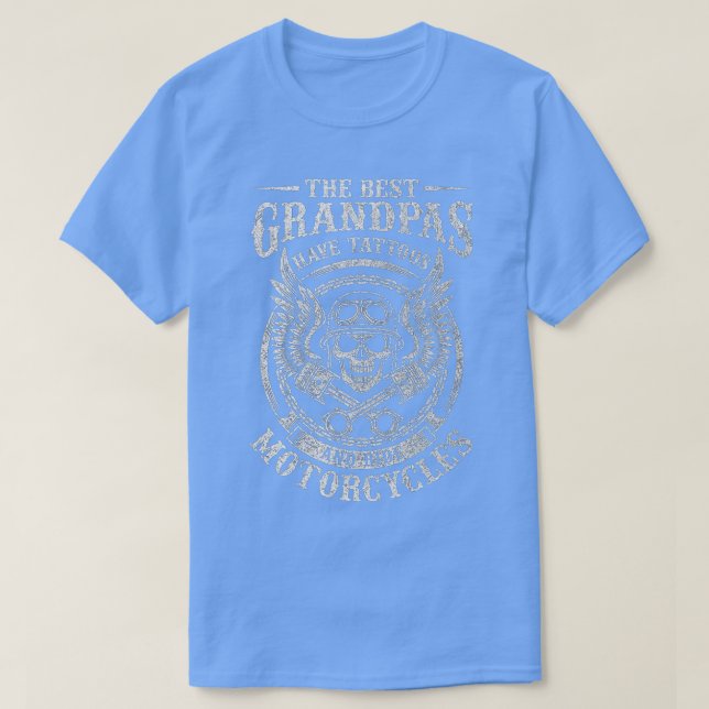Mens Best Grandpas Have Tattoos And Ride Motorcycl T-Shirt (Design Front)
