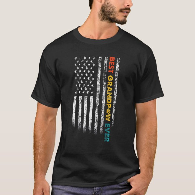 Mens Best Grandpaw Ever Dog Grandpa Fathers Day Ce T-Shirt (Front)