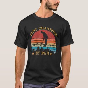 Mens Best Grandpop By Par Father's Day Golf Golfer T-Shirt