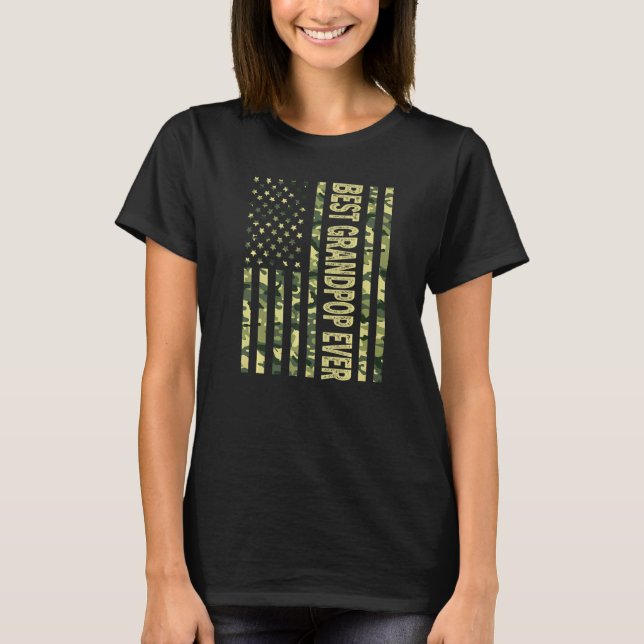 Mens Best Grandpop Ever Us American Flag Grandpa F T-Shirt (Front)