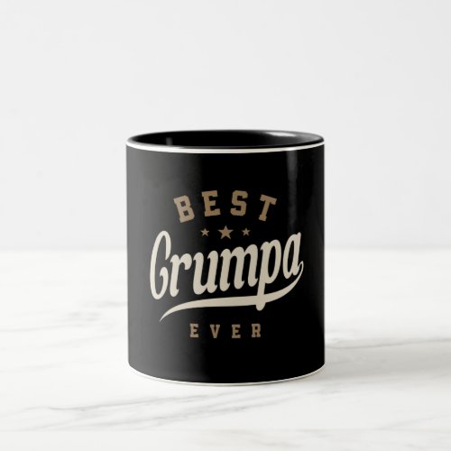 Mens Best Grumpa Ever Funny Grandpa Two_Tone Coffee Mug