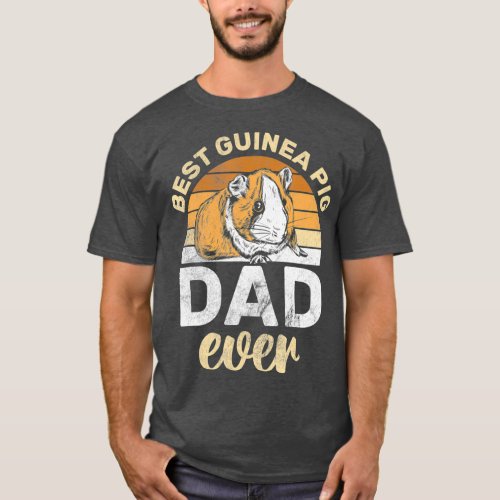 Mens Best Guinea Pig Dad Ever Animal Lover Pig T_Shirt