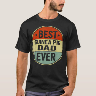 Mens Best Guinea Pig Dad Ever Retro Style Cool Bir T-Shirt