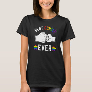 Mens Best Guncle Ever Rainbow Colors Fist Bump Pri T-Shirt