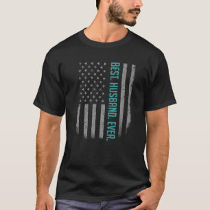 Mens Best Husband Ever American Flag For Father' T-Shirt
