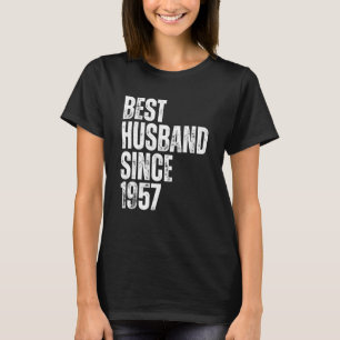 Mens Best Husband Since 1957 Vintage Wedding Anniv T-Shirt