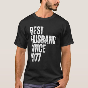 Mens Best Husband Since 1977 Vintage Wedding Anniv T-Shirt