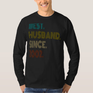 Mens Best Husband Since 2002 Vintage Couples Marri T-Shirt