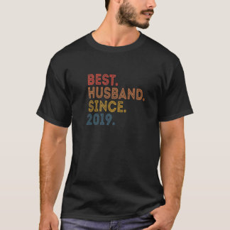 Mens Best Husband Since 2019 Vintage 2Nd Wedding A T-Shirt