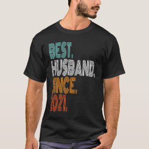 Mens Best Husband Since 2021 2nd wedding anniversa T-Shirt