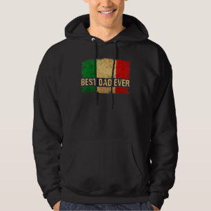 Mens Best Italian Dad Ever Italia Flag Pride Fathe Hoodie