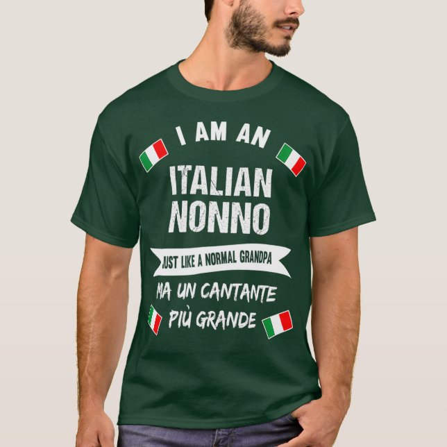 Mens Best Italian Nonno  Great Italian Grandpa T-Shirt (Front)