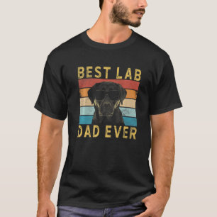 Men's Best Lab Dad Ever Vintage Yellow Labrador Re T-Shirt