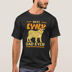 Mens Best Lynx Dad Ever Zookeeper Wildlife Animal T-Shirt