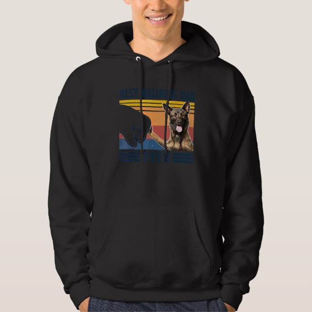 Mens Best Malinois Dad Ever  Dog  Father's Day Hoodie (Front)