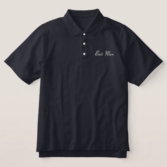 Men's Best Man Polo Shirt (Design Front)