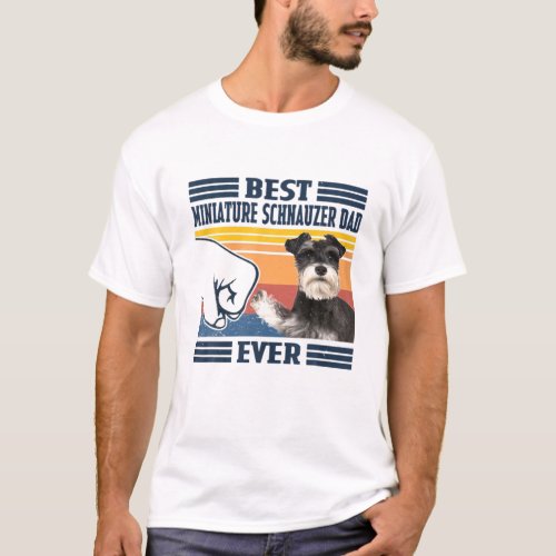 Mens Best Miniature Schnauzer Dad Ever Funny Dog L T_Shirt