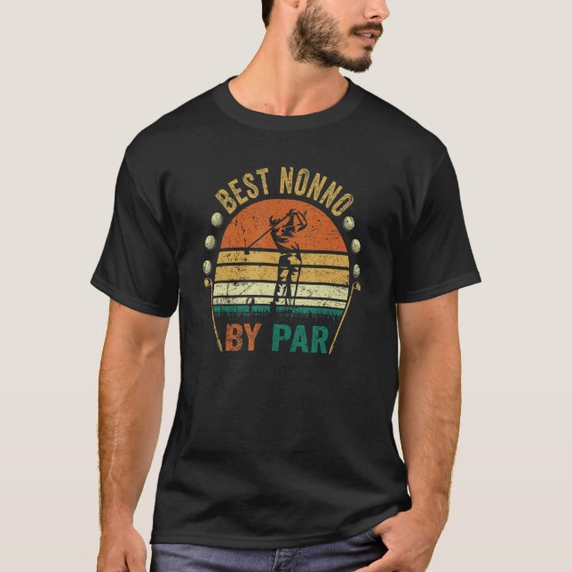 Mens Best Nonno By Par  Father's Day Golf Golfing T-Shirt (Front)