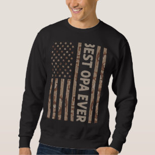 Mens Best Opa Ever Us American Flag Grandpa Fathe Sweatshirt