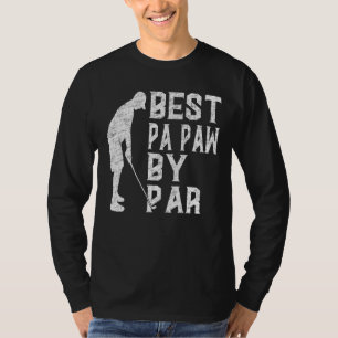 Mens Best Pa Paw By Par Father's Day   Golf Vintag T-Shirt