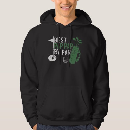 Mens  Best Pap Pap By Par Fathers Day Golf  Golfe Hoodie