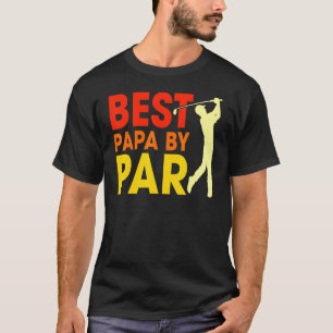 Mens  Best Papa By Par Father's Day Golf  Papa Gra T-Shirt