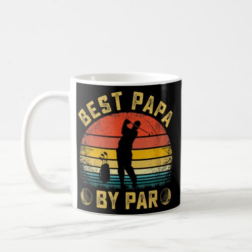 Mens Best Papa By Par Gift For Golfer Daddy Coffee Mug