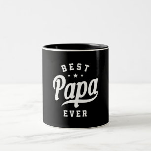 Mens Best Papa Ever - Funny Fathers Day Two-Tone Coffee Mug