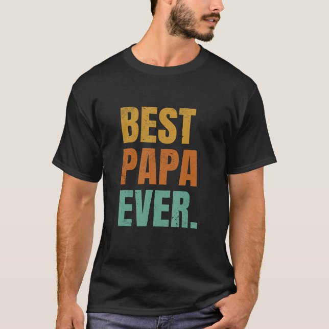 Mens Best Papa Ever Funny German Dad Germany Papa  T-Shirt (Front)