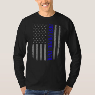 Mens Best Papou Ever Us American Flag   For Father T-Shirt