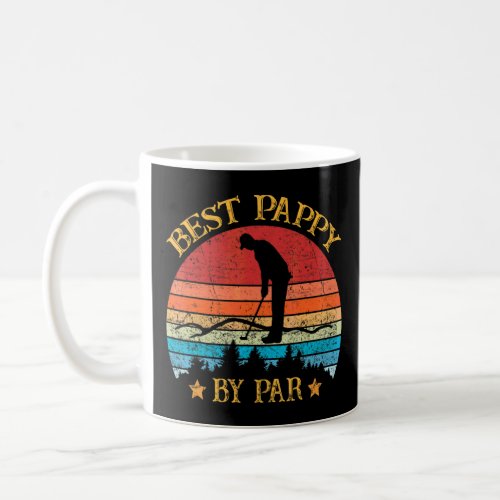 Mens Best Pappy By Par Fathers Day Golf Golfing 2 Coffee Mug