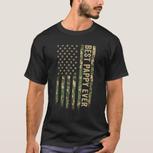 Mens Best Pappy Ever American Flag Camo Veteran Pa T-Shirt