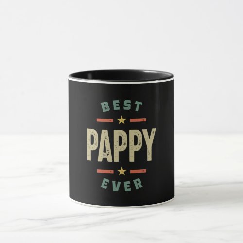 Mens Best Pappy Ever Father Grandpa Gift Mug