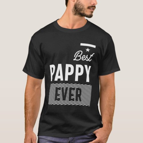 Mens Best Pappy Ever  Father Grandpa Gift T_Shirt