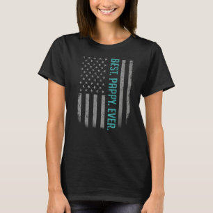 Mens Best Pappy Ever Us American Flag For Father T-Shirt