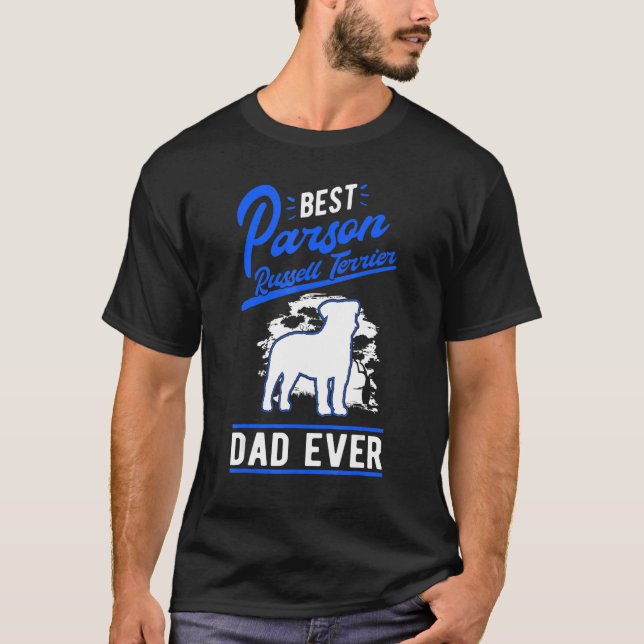 Mens Best Parson Russell Terrier Dad Ever Parson R T-Shirt (Front)