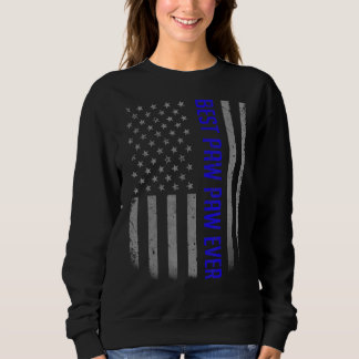 Mens Best Paw Paw Ever American Flag   For Father' Sweatshirt