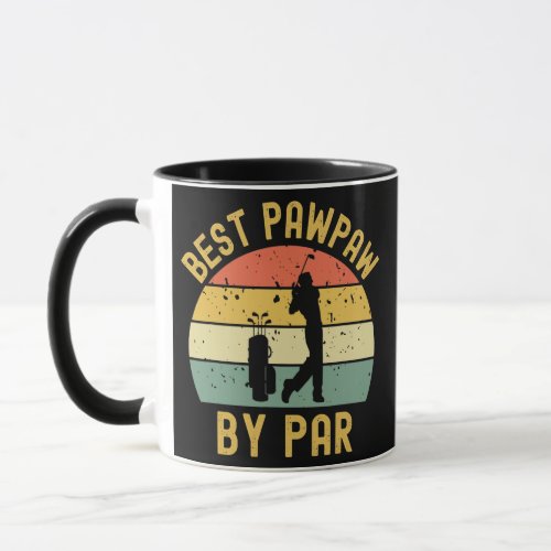 Mens Best Pawpaw By Par Vintage Gifts for Paw Paw Mug