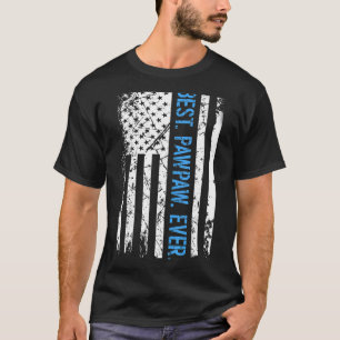 Mens Best Pawpaw Ever Us American Flag For Father T-Shirt