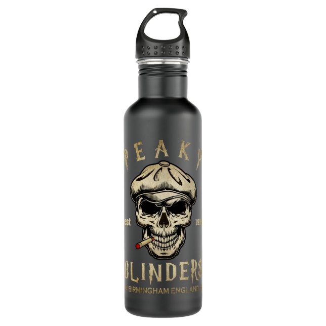 Mens Best Peaky Blinders Cute Gifts Stainless Steel Water Bottle (Front)