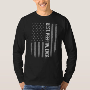Mens Best Peepaw Ever American Flag For Father's T-Shirt