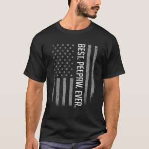 Mens Best Peepaw Ever American Flag For Father's T-Shirt