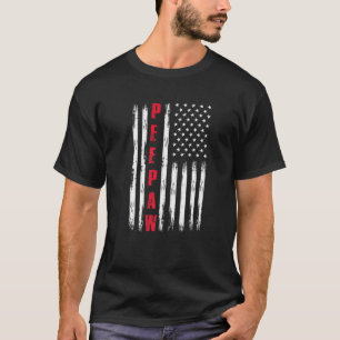 Mens Best Peepaw Ever Us Flag For Stepdad Fatheru2 T-Shirt